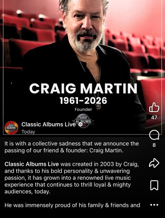 Craig Martin Taylor, Death: Toronto ON Obituary; Founder of Classic Albums Live, Dies at 65 in Toronto